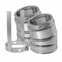 DuraTech 15-Degree Stainless Steel Elbow Kit 6''