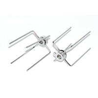 MH3SSB MHP Jumbo Stainless Steel 4-Pronged Rotisserie Forks Set of 2 For Up to 3/8" Spit Rods