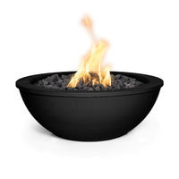 Sedona 27" Black Powder Coated Metal Fire Bowl