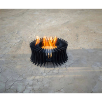 The Rosen Fire Sculpture Metal Black Powder Coat