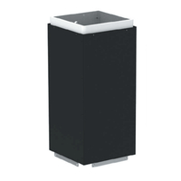 VA-CCSEXT2405 - 5" Ventis Class-A All Fuel Chimney Painted Black 24" Tall Extension Long Square Ceiling Support