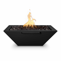 The Outdoor Plus Maya Square Powder Coated Fire and Water Bowl