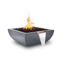 The Outdoor Plus Avalon Square GFRC Concrete Fire and Water Bowl