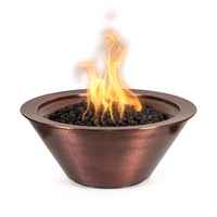 The Outdoor Plus Cazo Round Hammered Copper Fire Bowl