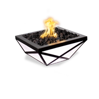 The Outdoor Plus Gladiator Powder Coated Metal LED Fire Bowl