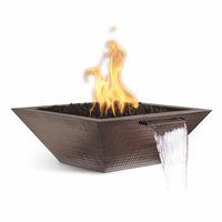 The Outdoor Plus Maya Hammered Copper Fire and Water Bowl