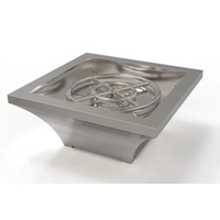 24" Lavelle Stainless Steel Gas Fire Bowl with a Brushed Finish