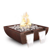 The Outdoor Plus  Avalon Twin Spill Hammered Copper Fire and Water Bowl