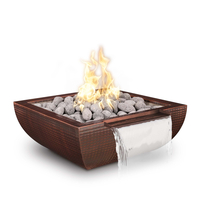 The Outdoor Plus Avalon Wide Spill Hammered Copper Fire and Water Bowl