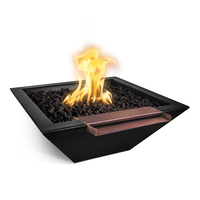 The Outdoor Plus Maya Wide Spill Concrete Fire and Water Bowl
