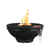 The Outdoor Plus Roma Round GFRC Concrete Fire and Water Bowl