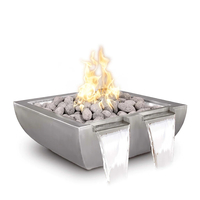 The Outdoor Plus Avalon Twin Spill Stainless Steel Fire and Water Bowl