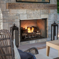 Outdoor Lifestyle Vesper 36" Herringbone Concrete Outdoor Gas Fireplace
