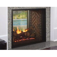 Majestic Fortress 36" Indoor/Outdoor See-Through Gas Fireplace
