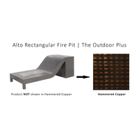 The Outdoor Plus Alto Rectangular Hammered Copper Fire Pit
