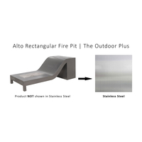 The Outdoor Plus Alto Rectangular Stainless Steel Fire Pit