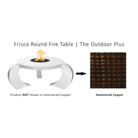 The Outdoor Plus Frisco Round Hammered Copper Fire Table