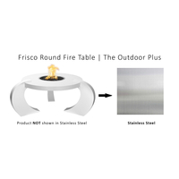 The Outdoor Plus Frisco Round Stainless Steel Fire Table