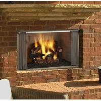 Outdoor Lifestyle Villawood 42" Outdoor Herringbone Refractory Wood Fireplace