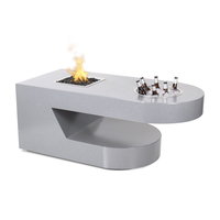 The Outdoor Plus Dana Rectangular Powder Coated Metal Fire Table