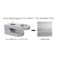 The Outdoor Plus Dana Rectangular Stainless Steel Fire Table