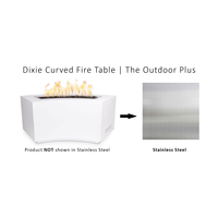 The Outdoor Plus Dixie Curved Stainless Steel Fire Table