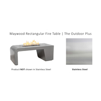 The Outdoor Plus Maywood Rectangular Stainless Steel Fire Table