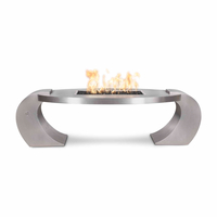 The Outdoor Plus Vernon Oval Stainless Steel Fire Table