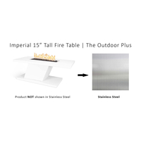 The Outdoor Plus Imperial Rectangular 15" Tall Stainless Steel Fire Table