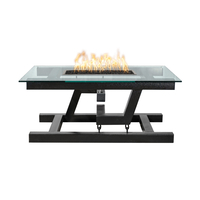 The Outdoor Plus Newton Floating Appearance Powder Coated Metal Fire Table