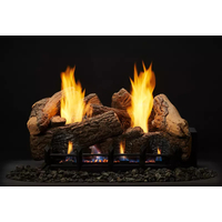 Monessen Berkley Oak Ceramic Fiber 18" Ventless Gas Log Set
