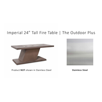 The Outdoor Plus Imperial Rectangular 24" Tall Stainless Steel Fire Table