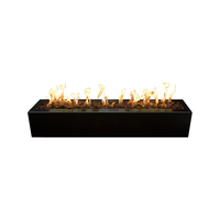 The Outdoor Plus Eaves Rectangular Powder Coated Metal Fire Pit