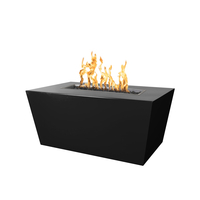 The Outdoor Plus Mesa Rectangular Powder Coated Metal Fire Pit