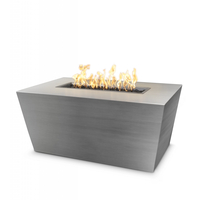 The Outdoor Plus Mesa Rectangular Stainless Steel Fire Table