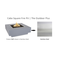 The Outdoor Plus Cabo Square Stainless Steel Fire Pit