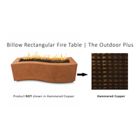 The Outdoor Plus Billow Rectangular Hammered Copper Fire Pit