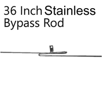 36 inch stainless steel bypass rod for fireplace mesh curtains