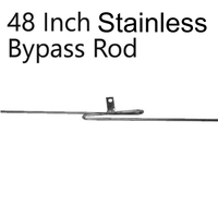 48 inch stainless steel bypass rod for fireplace mesh curtains