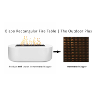 The Outdoor Plus Bispo Rectangular Hammered Copper Fire Pit