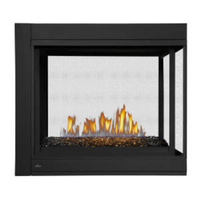 Napoleon Ascent 43" Multi-View Direct Vent Peninsula Gas Fireplace with Glass Bed -BHD4PGN