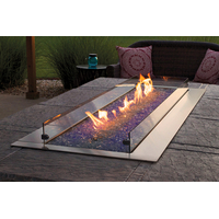 White Mountain Hearth Carol Rose Coastal Collection Linear 48" Outdoor Fire Pit