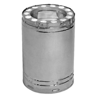 Metal-Fab 6" x 24" Temp/Guard Stainless Chimney Pipe 6TGS24