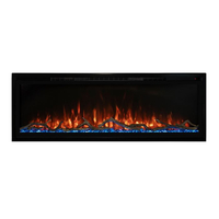 Modern Flames Spectrum Slimline 100" Wall Mount/Built-In Electric Fireplace - SPS-100B