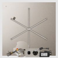 Firegear Square Flat Stainless Steel Burner Systems | FPB in AWS 46 Inches