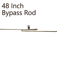 48 inch steel bypass rod for fireplace mesh curtains