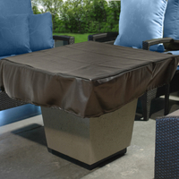 Black Kasla Fire Pit Cover Square 600D Heavy Duty Outdoor Fireplace Cover Waterproof Gas Fire Table Cover 28 x 28 x 25 inch 