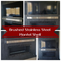 Brushed Stainless Steel Mantel Shelf