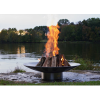 Bella Vita Stainless Steel Wood Burning Fire Pit 34 Inches