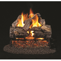 16 Inch RealFyre Burnt Rustic Oak Reduced Depth Vented Gas Log Set